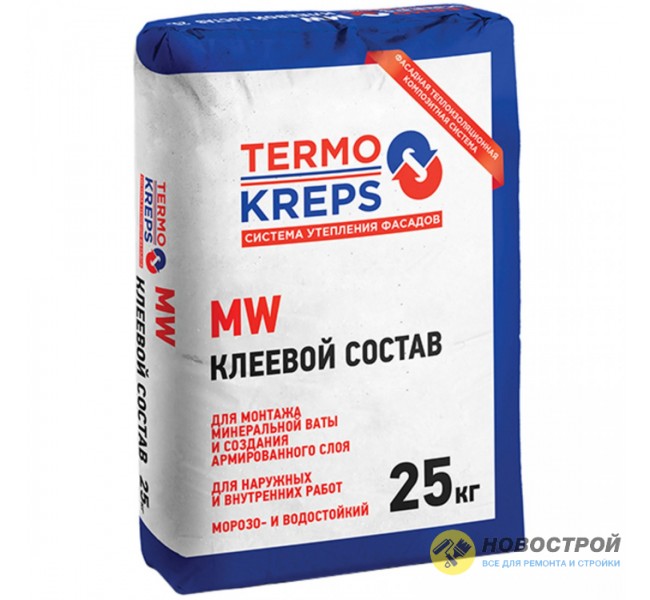 Штукатурно-клеевая смесь TERMOKREPS MW Крепс 25 кг