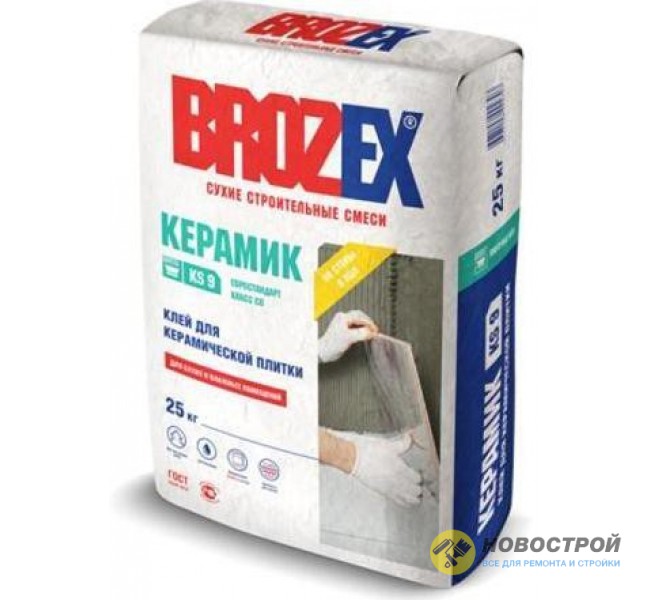 Клей для плитки Brozex KS 9 Керамик 25кг