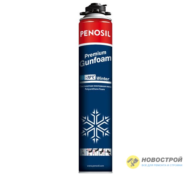 Пена монтажная Профессиональная Penosil Premium Gunfoam зимняя (750 мл)