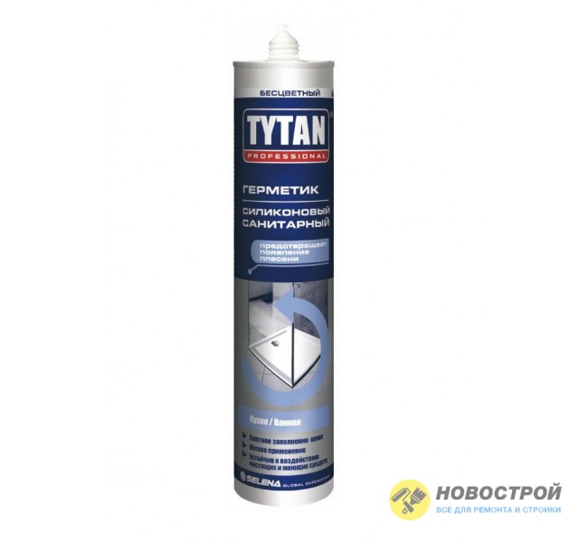 Герметик силиконовый санитарный бесцветный Tytan Professional (280 мл)