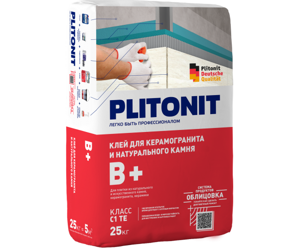 PLITONIT В+ (С1) Клей для плитки, керамогранита и камня 25к