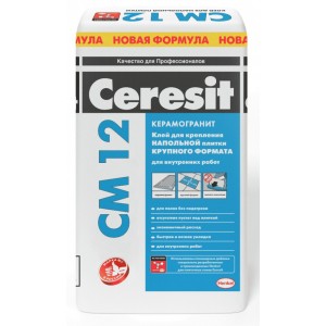 Клей для напольной плитки Ceresit CM 12 Керамогранит, 25кг 
