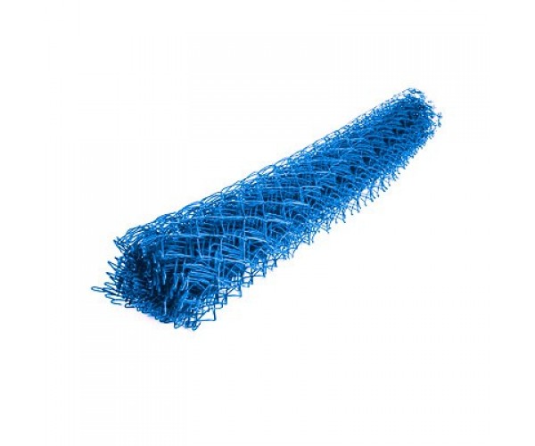 Сетка-рабица в ПВХ покрытии 50х50х2,5мм, 1,5х10м синяя