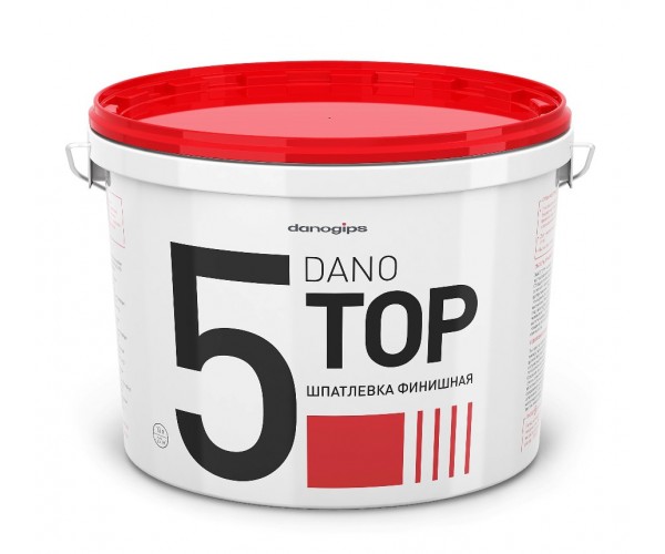 Готовая финишная шпаклевка, 16,5кг белая DANO TOP 5