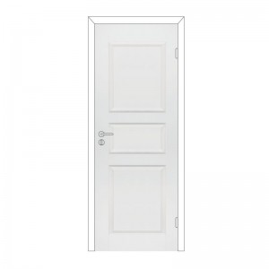 Дверное полотно филенчатое глухое М10 крашенное Белое с замком Олови