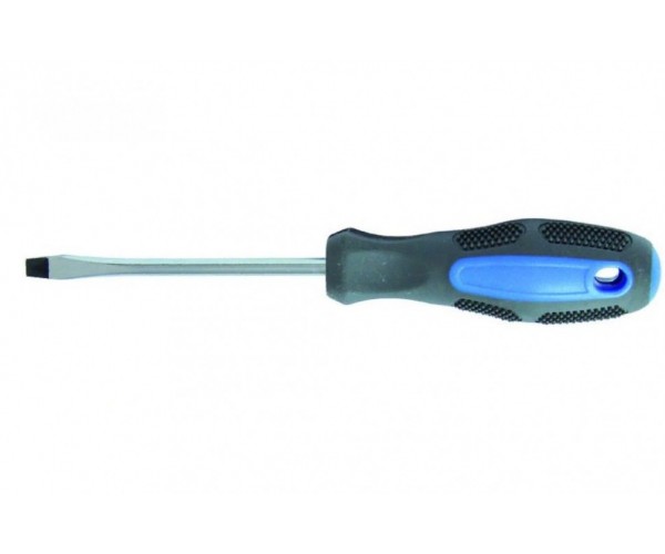 Отвертка шлицевая двухкомпонентная ручка, намагниченный наконечник SL 5*100мм Т4Р Лакра