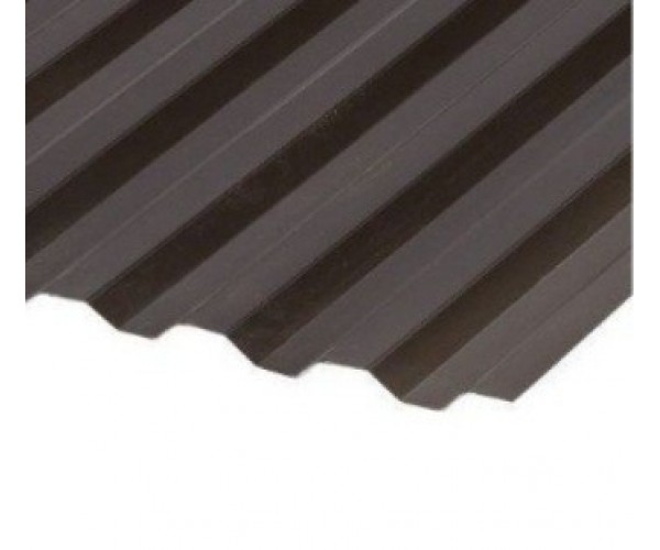 Профилированный поликарбонат трапеция 2000х1050х0,8мм (бронза коричневая матовый) Юг-Ойл-Пласт