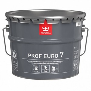 Краска для стен и потолков PROF EURO 2 глубокоматовая TIKKURILA, 9 л