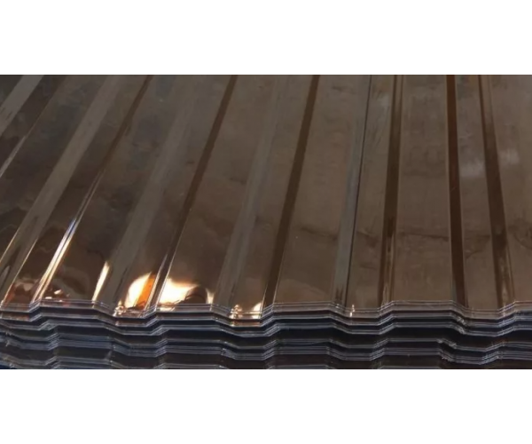 Профилированный поликарбонат трапеция МП-20 3000х1050х0,8мм (бронза коричневая прозрачная) Юг-Ойл-Пласт