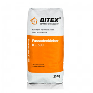 Клей для пенополистирола и утеплителя Bitex Fassadenkleber KL 500, 25 кг