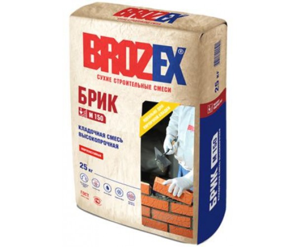 Кладочная смесь высокопрочная Brozex М-150 Брик 25 кг