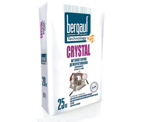 Штукатурка декоративная Bergauf Crystal камешковая, 25кг 