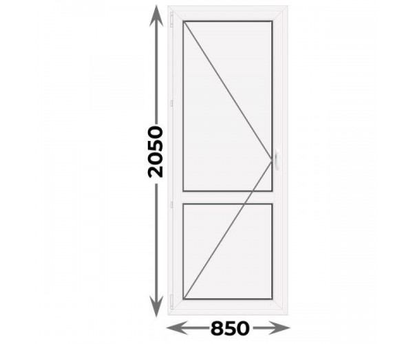 Дверь пластиковая межкомнатная левая 850x2050 (Novotex)