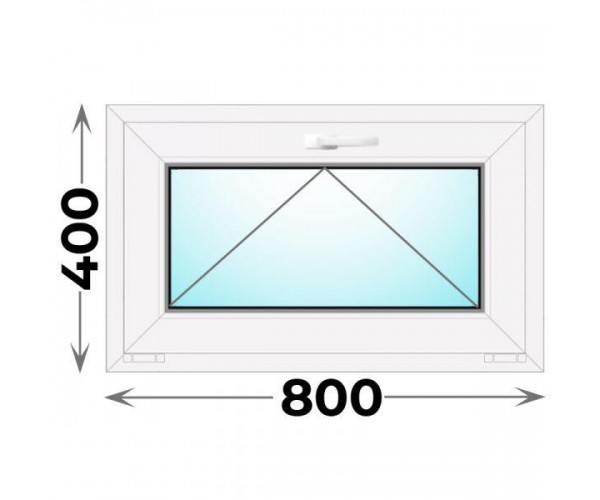 Готовое пластиковое окно одностворчатое (фрамуга) 800x400 (REHAU)