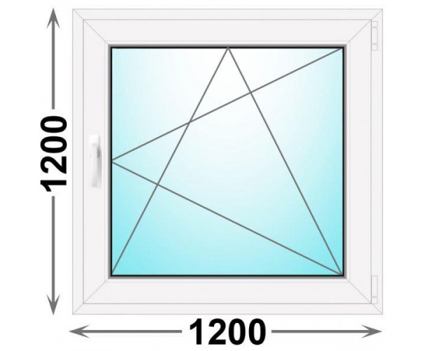 Пластиковое окно Veka WHS 1200x1200 одностворчатое