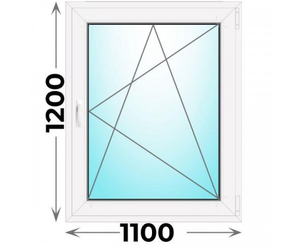 Пластиковое окно Veka WHS 1100x1200 одностворчатое