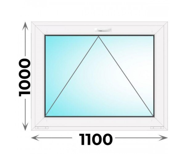 Пластиковое окно Veka WHS 1100x1000 одностворчатое (фрамуга)