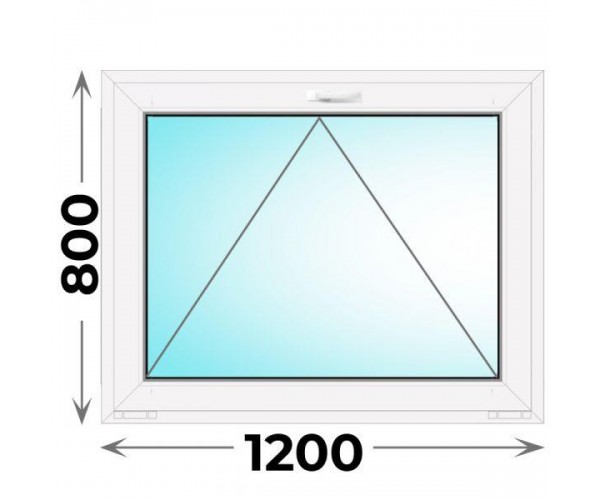 Пластиковое окно Veka WHS 1200x800 одностворчатое (фрамуга)