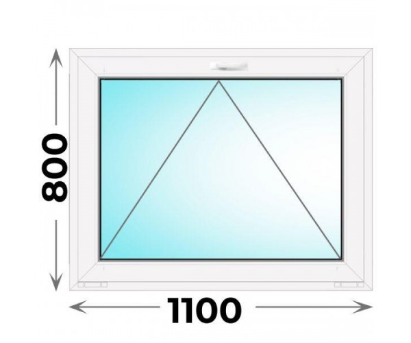 Пластиковое окно Veka WHS 1100x800 одностворчатое (фрамуга)
