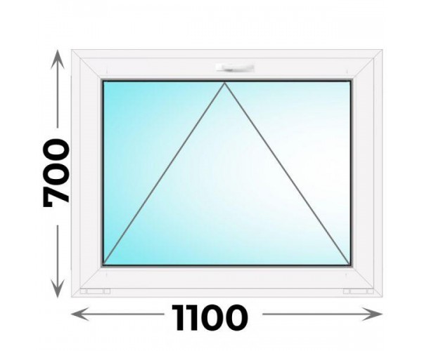 Пластиковое окно Veka WHS 1100x700 одностворчатое (фрамуга)
