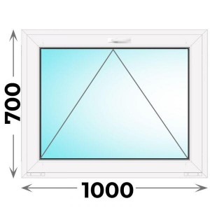 Пластиковое окно Veka WHS 1000x700 одностворчатое (фрамуга)