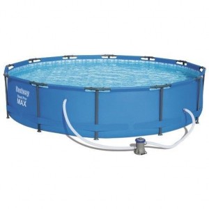 Каркасный бассейн для сада Steel Pro MAX 366*76 см + фильтр-насос 1249 л/ч (I) Bestway (56416)