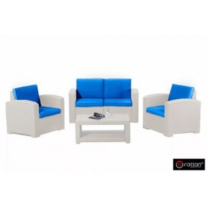 Комплект мебели RATTAN Premium 4   Цвет серый