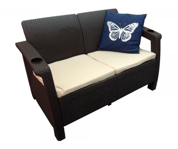 Двухместный диван (Россия)Yalta Sofa 2 Seat коричневый