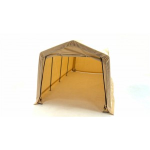 Гараж в коробке ShelterLogic 3x4,6x2,4 м песочный тент, скатная крыша