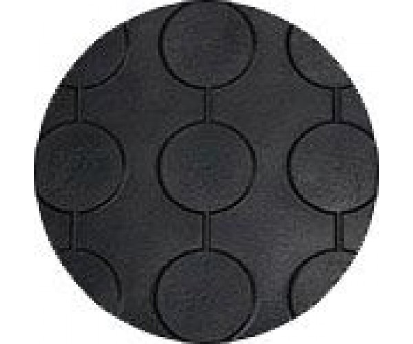 Круглое пятачковое 3,5мм за м.кв  (Чёрный) резиновое рулонное покрытие