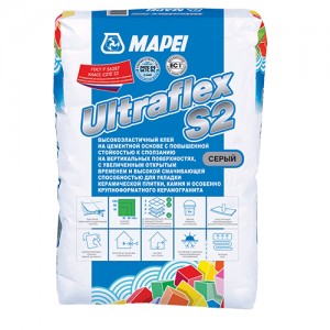 Клей для плитки Mapei Ultraflex S2 Grey серый 25 кг