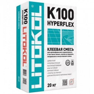 Клей для плитки Litokol Hyperflex K100 (C2TE S2) серый, 20 кг