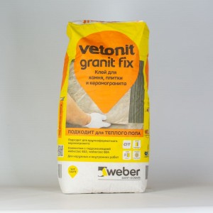 Клей Weber.Vetonit Granit Fix C1T 25 кг для плитки керамогранита и камня 
