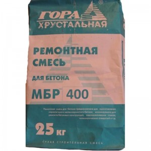 Ремонтная смесь для бетона Гора Хрустальная МБР-400, 25 кг