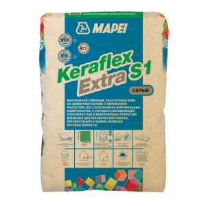 Клей для плитки Mapei keraflex extra s1, 25 кг