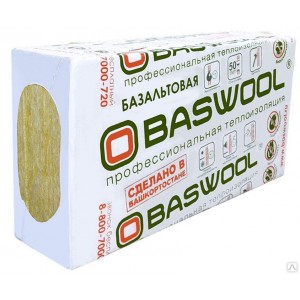 Утеплитель базальтовый BASWOOL 80-ВЕНТ 1200х600х100мм 0,216м3