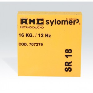 Sylomer SR 18 оранжевый Лист 1200 х 1500 х 12,5 мм