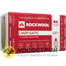 ROCKWOOL Лайт Баттс 37 кг/м3 1000*600*50мм 10 шт (0,3 м3/упак; 6 м2/упак)