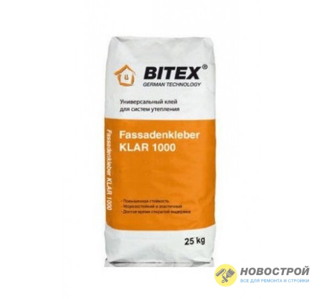 Bitex Fassadenkleber KLAR 1000, 25 кг Штукатурно-клеевая смесь